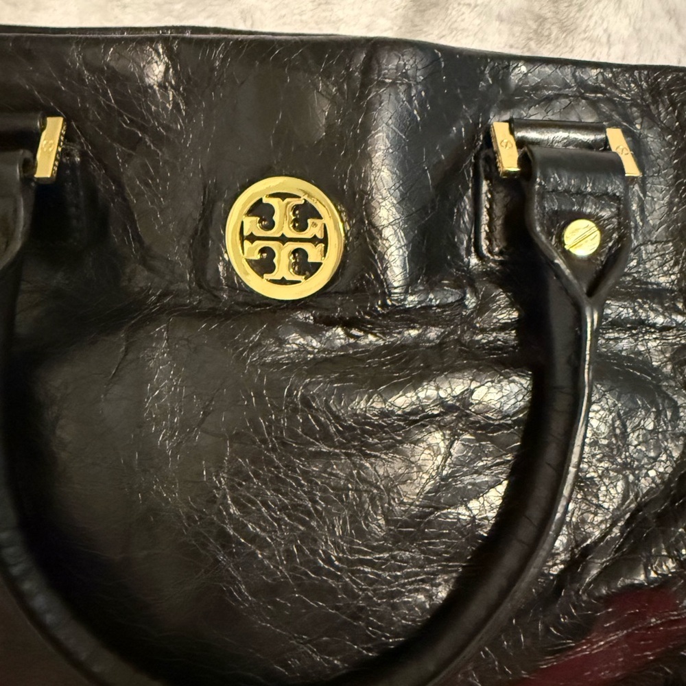 Tory Burch Black Leather Tote - Picture 2 of 9